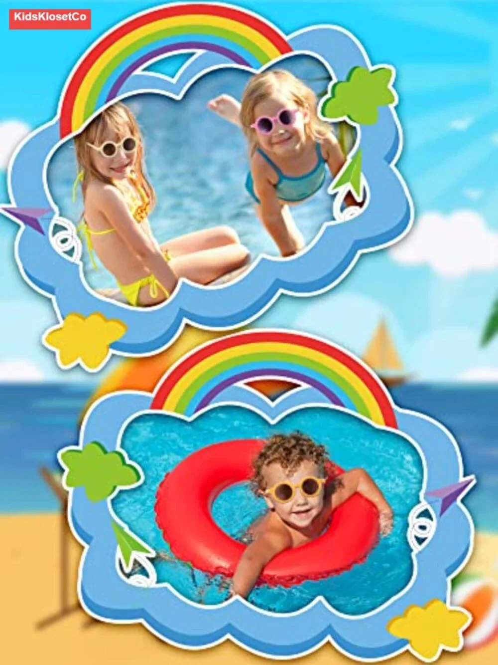 8 Pack Round Polarized Sunglasses for Kids Toddler Party Beach
